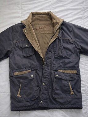 Men's 2-in-1 Field Jacket - Removable Inner Lining, Dark Blue & Green